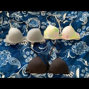 Lot of 3 - VS PINK 36B Racerback Bras